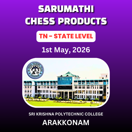 ⭐SARUMATHI CHESS PRODUCTS⭐ 2nd CHILDRENS & OPEN STATE LEVEL CHESS TOURNAMENT - 2026