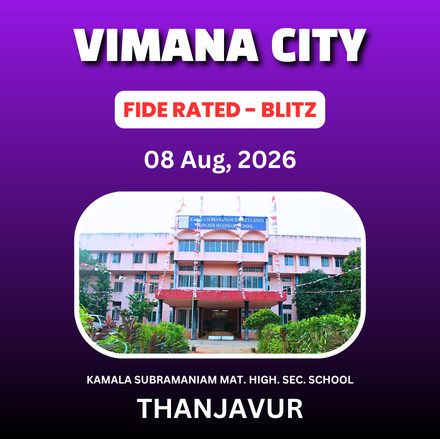 ⭐VIMANA CITY⭐ 1st INTERNATIONAL FIDE BLITZ RATING CHESS TOURNAMENT 🏆2 LAKHS CASH PRIZE🏆